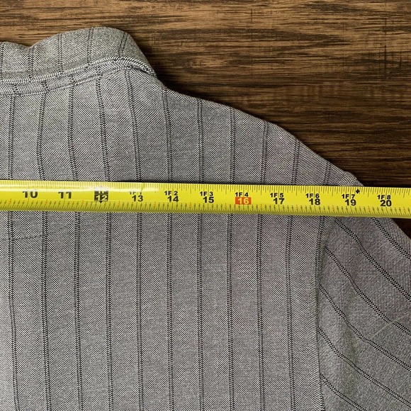 Nat Nast Mens Large Gray Striped Polo Shirt Rayon Polyester Blend Soft - Picture 6 of 12